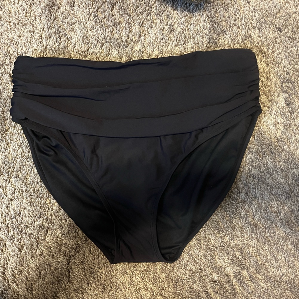 Black High-Waisted Bikini Bottom, size XL